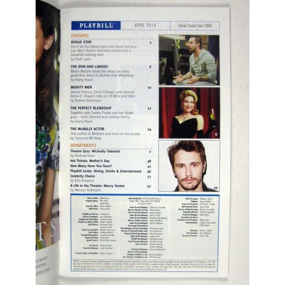 Violet Playbill 2014 Sutton Foster Colin Donald Alexander Gemignani - Picture 3 of 7